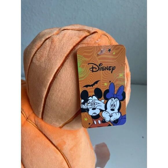 Disney Mickey Mouse Halloween Jack O Lantern Pumpkin Plush Pillow NEW - Picture 2 of 12